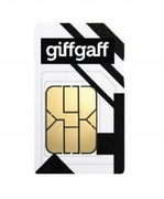 Angielska Karta SIM giffgaff UK + 5 GBP Starter