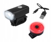 Zestaw Lamp Rowerowych Hy028 Z Akumulatorem 
