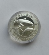 Moneta kolekcjonerska 20 zł Morświn 2004 srebrna z folderem w zestawie