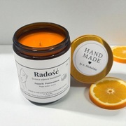 Świeca sojowa handmade Radość- Pomarańcza