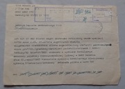 Telegram z Hamburga do Szczecina, 1983 r. Potwierdzenie radcy ambasady PRL.