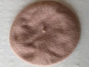 Czapka damska / beret ciemny beż
