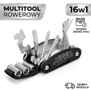 Multitool Rowerowy 16w1 Zestaw Kluczy Imbusy Serwis