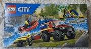 zestaw LEGO City z terenowym wozem strażackim i łodzią ratunkową 60412,nowy