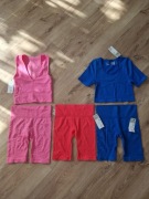 ZESTAW SPORT BEZSZWOWY KOLARKI TOPY NOWE R.S M 