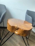 Sprzedam stolik kawowy z plastra drewna 