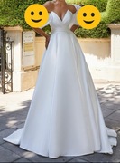 Suknia ślubna Lima, XS, 34, 162 cm+7,5 cm obcas, litera A 