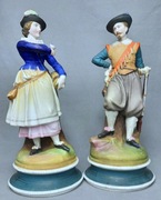 Para Figur Myśliwskich Vieux Paris XIX Biskwit