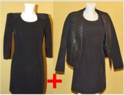 Czarna sukienka YOSHE rozmiar S + kurtka opcjonalnie