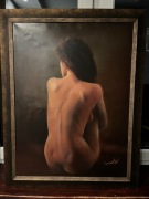  Akt kobiety – obraz olejny, złota rama, Mirosław Cholewiński