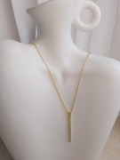 Nowy pozłacany Naszyjnik S925 Srebro 925 silver golden necklace 