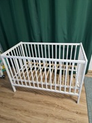 Łóżeczko drewniane Bobas Magda 60 x 120 cm biały