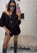 Komplet sweterkowy la milla czarny 