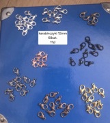 Karabińczyki 12 mm zapięcia do biżuterii naszyjników bransoletek zestaw