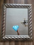 Lustro 40 x 50 srebrne szczotkowane BRW 