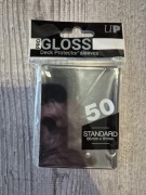 ULTRA PRO: DECK PROTECTOR SLEEVES GLOSS BLACK 50 SZTUK 66 X 91MM