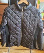 Pikowana czarna kurtka damska 