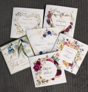 Próbki zaproszenia ślubne Ramki zachowaj kolory