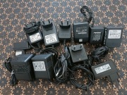 Różne zasilacze 6-25V DC, 11sztuk