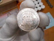 100 złotych Mieszko i Dąbrówka 1966 , oryginał, srebro ! Piękny stan !