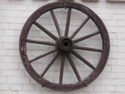 KOŁO DO WOZU KONNEGO - DEKORACJA 120 cm ŁÓDŹ