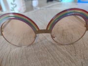 Tęczowe okulary rainbow styl boho festiwal pride