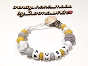 Zawieszka do smoczka z imieniem, zawieszka imienna, klips z imieniem