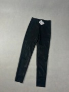 czarne spodnie legginsy getry leginsy skórzane eleganckie nowe na prezent