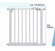 Barierka na drzwi, schody KIDIZ, rozporowa szara