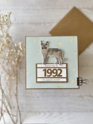 Kartka z kotem, 1992, dla kociary lub kociarza, urodzinowa, HANDMADE