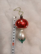 Stara szklana bombka choinkowa z okresu PRL 