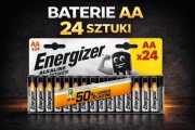 Baterie Energizer AA LR6 Alkaline Power 24 sztuki Mocne Oryginał