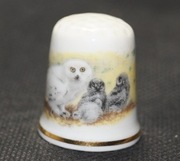 Naparstek Kolekcjonerski Porcelanowy Sowy #4