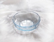 prl salaterka niebieska, prl szklana miseczka, prl kompotierka niebieska