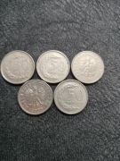 5x 50 groszy 2008r.