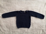 Elegancki granatowy sweter plaster miodu Lupilu 86 92 jak nowy