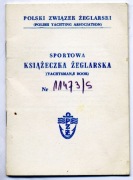 Sportowa książeczka żeglarska 1979r,