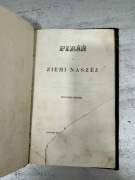 Wincenty Pol Pieśń ziemi naszej drugie wydanie 1852 Poznań