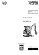 Instrukcja obsługi Wacker ET 18, ET 20, ET 24 PL