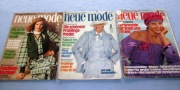 Neue Mode 5/1977, 1,2/1978 Vintage moda, szycie, wykroje