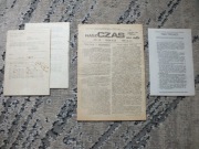 zestaw 3szt. oryginalna ulotka SOLIDARNOŚĆ Gdańsk '80 biuletyn strajk PRL