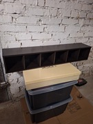 Półka drewniana brązowa