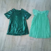 Sukienka komplet 2 sztuk 116 cm H&M i  C&A