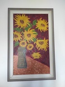 Obraz olejny na płótnie 1979 rok słoneczniki