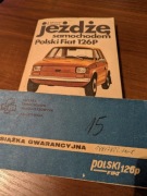 Książka serwisowa do tego książka gwarancja polski fiat 126p