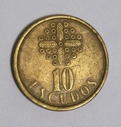 10 escudos 1990 portugal