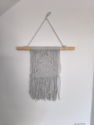 Makrama świąteczna choinka handmade szara