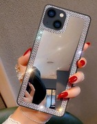 Etui srebrne lusterko do iphona 14 plus 