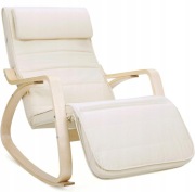 Fotel Bujany Songmics z Regulowanym podnóżkiem