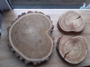 GRUBE PODKŁADKI NATURALNE DREWNO SŁOJE + GRATIS